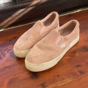 Superga slide ons, platform. Sz 38